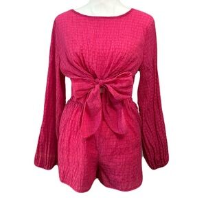 SHEIN 2 Piece Pink Shorts Outfit, Size Large